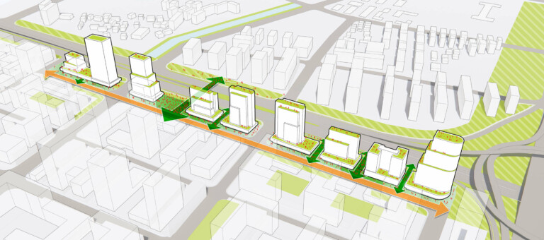 Beiyuan Urban Design streetwall perforation diagram