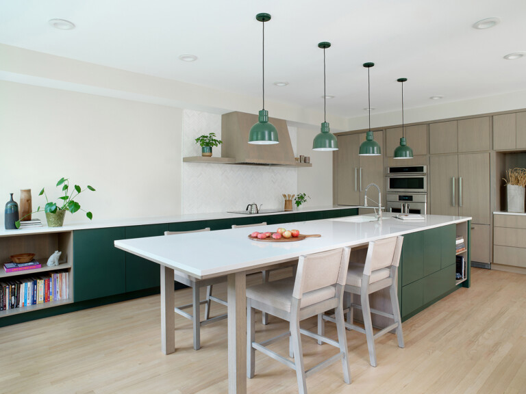 tumu studio, kitchen design, green kitchen cabinet